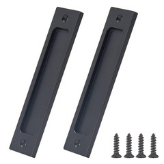 Sliding Barn Door Closet Handles Pulls – 2pcs Finger Flush Aluminum Alloy Pul…