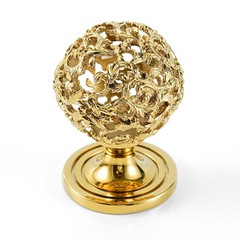 Ornate Hollow Brass Cabinet Knob, Luxury Furniture Knob, Gold drawer Knob