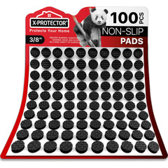 Cabinet Door Bumpers 100 PCS Small Black Rubber Pads 3/8′ Self-Adhesive Thick Do