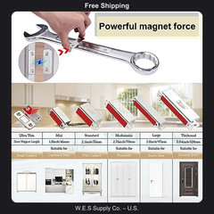 12 Pack Ultra Thin Magnetic Cabinet Door Catches with Adhesive and Screws