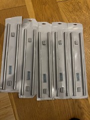 5p. of 2 IKEA Lansa Stainless Steel Drawer Cabinet Handles 13 3/4″cc – 17 1/2″