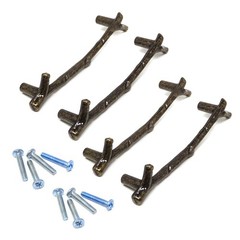 4PCS Zinc Alloy Decorative Cabinet Wardrobe Door Drawer Twig Branch Knobs Pul…