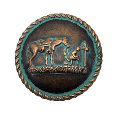 Cowboy Praying Cabinet Door Knob Pull Western Country Decor Vintage Style