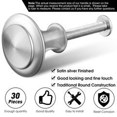 30 Pieces Round Ringed Kitchen Cabinet Pulls Kitchen Drawer Pull Cabinet Door…