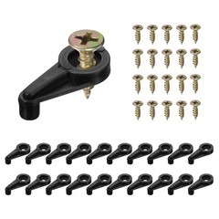 50 Set 25mm Plastic Glass Retainer Clips Kit for 4mm Thick Glass Black