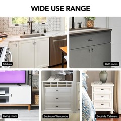 HOME EDIT 1 Pack Matte Black Cabinet Knobs 2 Inch – Black Drawer Knobs Single Ho