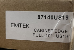 Emtek 87140US19 Edge 10″ Center Finger Cabinet Pull – Flat Black *READ*