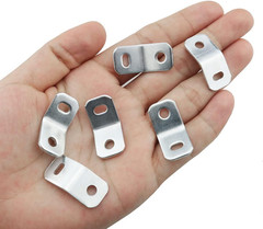 135° Corner Brackets – 20 Pack Zinc-Plated Shelf Joint Hardware with Screws