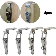 4 X Latch Stainless Steel Silver Box Lock Leather Wood Boxes Tool Boxes Latch