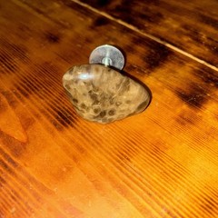 Petoskey stone drawer pull Cabinet Knobs For Doors Kitchen hand polished