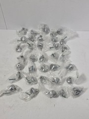 35 Pack Brushed Satin Zinc Cabinet Knobs 1-1/8in Drawer Pull Handles w Screws