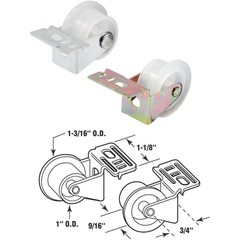Prime-Line Steel White Nylon Front Drawer Roller R 7147 PRIME-LINE R 7147