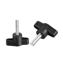 uxcell Clamping Handle Screw Knobs M6 x 20mm Threaded T-Shape Silver