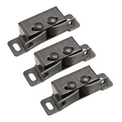 uxcell Retro Wardrobe Door Iron Double Ball Roller Catch Latch, Copper Tone…