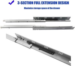 6 Pairs of 21 Inch Undermount Soft Close Drawer Slides Full Extension Concealed