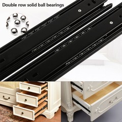 1-10Pair Full Extension Drawer Slides Rails 10″-28″100LB Side Mount Ball Bearing