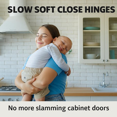 Full Overlay European Soft Close Cabinet Hinges for Kitchen Cabinets (20 Pcs) -1