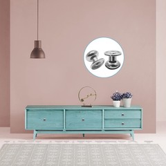 Jiozermi 24 Packs Mini Drawer Pulls, 0.39 Inch Diameter Round Knobs, Tiny Dre…