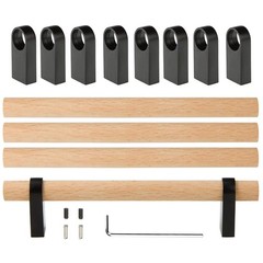 Pack of 4 Adjustable Wood Cabinet Hardware Handles,Unfinished DIY Pulls,Adjus.