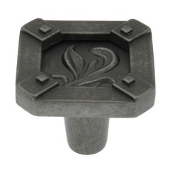 Amerock Ambrosia Weathered Nickel 1 1/4″ Leaf Cabinet Pull Knob BP4468WN