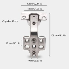 2 pcs 135 Degree Corner Cabinet Door Hinges for Bifold Cabinet Door Hinges Ki…
