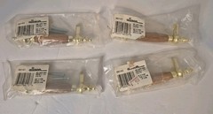 (4) Allison Amerock 69143 Brass Wood Drawer Pull Handle 3″ cc 4 3/4″ width