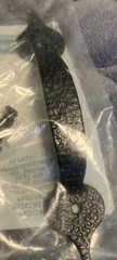 (4) 80s 90s Style Matte Textured Black Spade Spear Arch Handle Drawer Pulls NOS