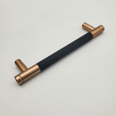 12 Pack 6-1/4″ Knurled Black and Champagne Bronze Cabinet Pulls 5″ Hole w/Screws