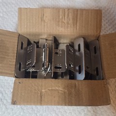 10 Pack Self Closing Cabinet Hinges 1/4″ Overlay Semi Wrap Cupboard Satin Nickel