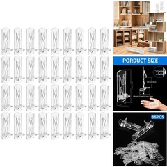 36 Pcs Plastic Locking Shelf Pins 7.9mm Support Pegs for 3/4″ Cabinet Bookshelf