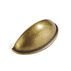 Dosye 5 Pack 2.5 inch Vintage Antique Brass Alloy Cabinet Knobs Cabinet Cup P…