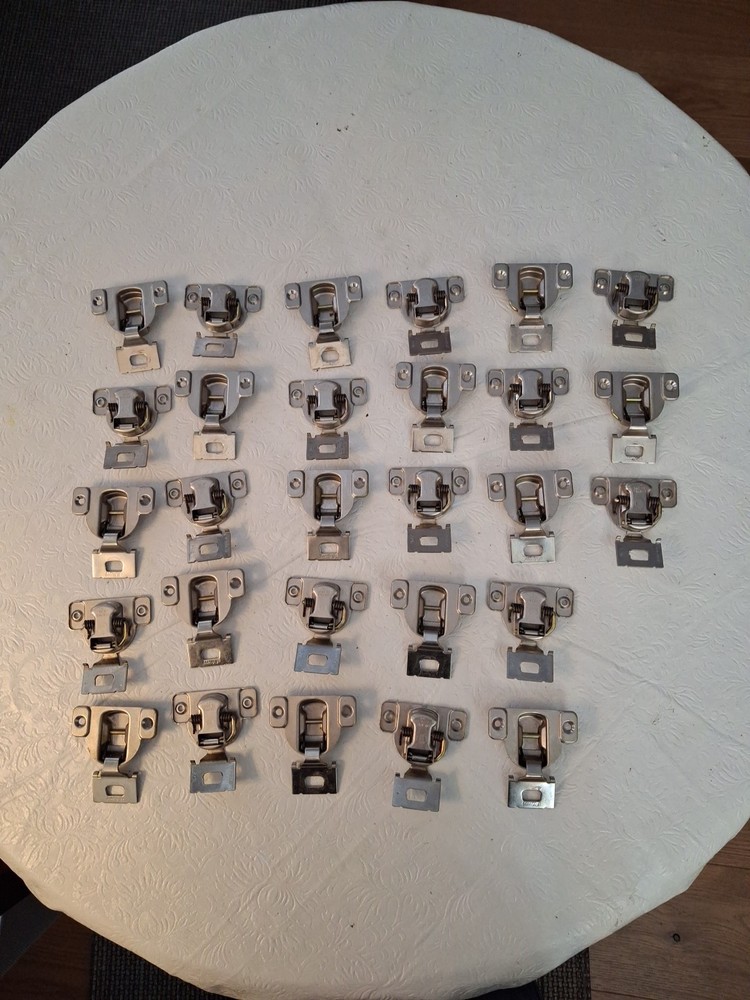 Lot of 28 Blum Hinge 7/16 Austria 38.3-02L07 38.355-01 (Would not fit the job)
