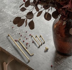 6 Pack Brushed Brass Solid 3 Inch Hole Centers Gold Cabinet Pulls Drawer Handles