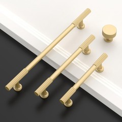 10 PCS 3 Inch 76mm Brushed Gold Kitchen Cabinet Pull Handle Hardware Drawer