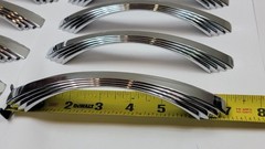 9 Top Knobs Art Deco TK213PC Sydney Flair Pull 5″ C-C Polished Chrome NO Screws
