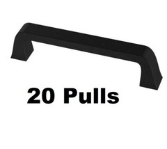 20 Liberty Drawer Cabinet 3-3/4″ Classic Bell Pull Flat Black (Total 10 Packs)