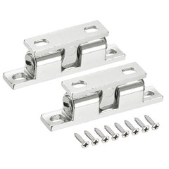 2Pcs 49mm Zinc Alloy Double Ball Tension Roller Catch for Cabinet Door Silver