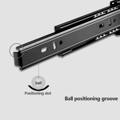 1-10Pair Full Extension Drawer Slides Rails 10″-28″100LB Side Mount Ball Bearing