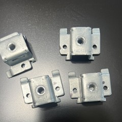 KHD6398 Zinc Plated Steel Cabinet Hinges Silver Pack of 4 with Fixings