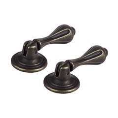 2 PCS Antique Bronze Color Metal Drawer Tear Drop Cabinet Pull Handle Knob