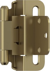 Amerock BPR7565BBZ Cabinet Hinge 3/8 in (10 mm) Inset Self Closing Partial Wrap