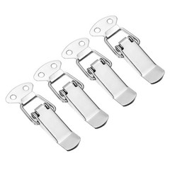 4 Pcs 0.65 Inch Cold-rolled Steel Spring Loaded Toggle Latch, Silver