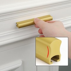 6-Pack Adjustable Drawer Pulls 1in to 4in Hole Centers Matte Gold Cabinet