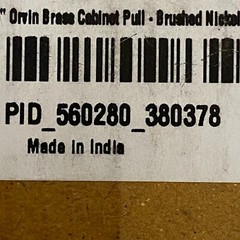 Signature Hardware Orvin 5.125″ Brass Cabinet Pull Brushed Nickel SH551072BN