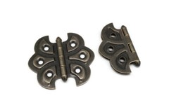 Butterfly Hinges Flush Mount Cabinet Furniture Hinge Antique Style Sold In Pairs