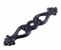 GlideRite 3-1/4″ Small Classic Cabinet Knob Backplate Matte Black – 1045-MB-1