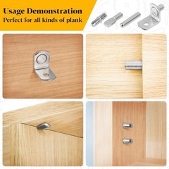 104 PCS Metal Shelf Pegs Kit – 4 Styles Cabinet Shelf Pins,Bookshelf Pegs for Sh