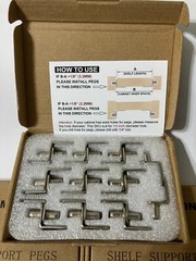 NEW BOX OF 20 – 1/4 Inch L-Shaped Metal Shelf Pegs Brackets Pins for Shelves