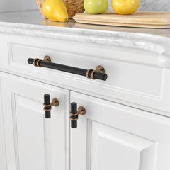 10 Pack Champagne Bronze and Matte Black Kitchen Cabinet Knobs Cabinet Hardwa…