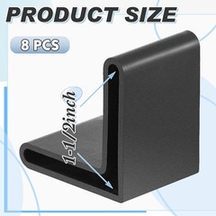 8 Pcs 1.5 Inch Bed Frame End Caps – Rubber Angle Iron Caps L Shape Cover Feet